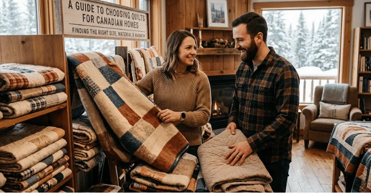 Quilt Guide for Canadian Homes: How to Choose the Right Size, Material, and Warmth