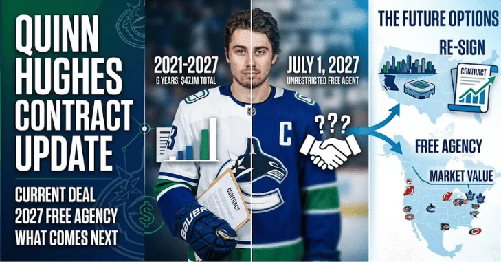 Quinn Hughes Contract Update: Current Deal, 2027 Free Agency and What Comes Next
